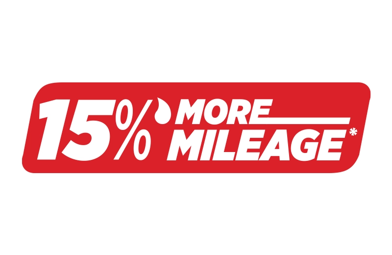 15% more Mileage